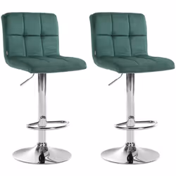 Le lot de deux tabourets de bar en velours offre une solution d'assise fonctionnelle et élégante pour les espaces cuisine et  ...