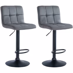 Le lot de deux tabourets de bar en velours offre une solution d'assise fonctionnelle et élégante pour les espaces cuisine et  ...