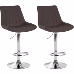 Cet ensemble moderne de tabourets de bar associe un design intemporel à un confort d'assise optimal. Le siège rembourré et le ...