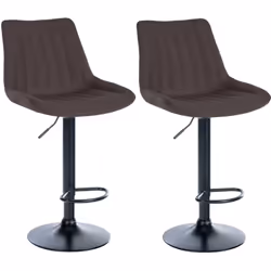 Cet ensemble moderne de tabourets de bar associe un design intemporel à un confort d'assise optimal. Le siège rembourré et le ...