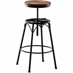 Avec son design particulier, cet ensemble de tabourets de bar, réglable en hauteur, est conçu dans un style industriel très c ...