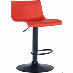 Tabouret de bar - DÉCOSHOP26 - Design simple - Repose-pieds réglable - Pivote à 360° - Métal noir