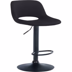 Tabouret de bar - Non spécifié - Velours noir - Réglable en hauteur - 360° rotatif - Confort optimal