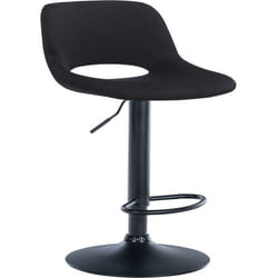 Tabouret de bar - Non spécifié - Velours noir - Réglable en hauteur - 360° rotatif - Confort optimal