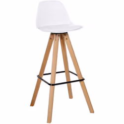 Le tabouret de bar se distingue par son aspect à la fois moderne et intemporel. La coque d'assise rembourrée contribue à un c ...