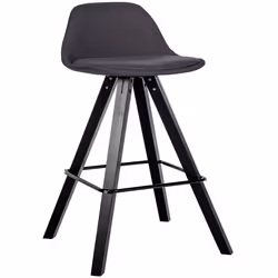 Tabouret de bar - Noname - Style scandinave - Tissu gris foncé - Bois de hêtre - Repose-pieds