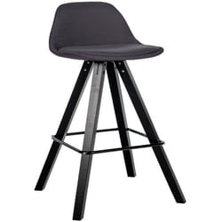 Tabouret de bar - Noname - Style scandinave - Tissu gris foncé - Bois de hêtre - Repose-pieds