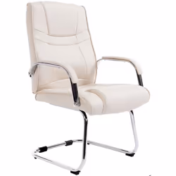 Fauteuil de bureau - BUR - BUR10716 - PVC crème - Charge maximale 180 kg - Design moderne