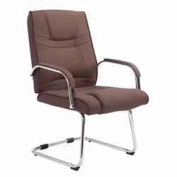 Fauteuil de bureau - BUR10721 - Tissu marron - Charge maximale 180 kg - Design moderne - Accoudoirs rembourrés
