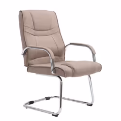 Fauteuil de bureau - BUR10722 - Tissu taupe - Charge maximale 180 kg - Cadre en métal - Design moderne
