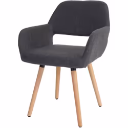 Chaise de salle à manger cuisine, design rétro des années 50 textile, gris Cette chaise ravit par son superbe look et sa bonn ...