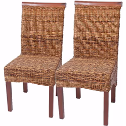 Chacune de nos chaises de salle à manger en tissage de banane. Les coussins de couleur crème disponibles en option (80% coton ...