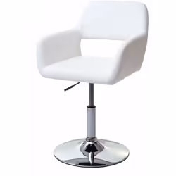 Chaise de salle à manger cuisine, rétro années 50, synthétique blanc, base chromée Cette chaise ravit par son superbe look et ...