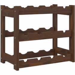 Rangez, vieillissez et présentez votre vin avec style grâce à ce casier à bouteilles en bois ! Bois de pin massif : cette éta ...