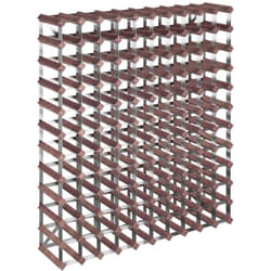 Décoshop26 - Casier range bouteilles étagère de rangement vin pour 120 bouteilles en bois de pin marron et acier DEC024295