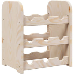 Décoshop26 - Casier range bouteilles étagère de rangement vin 3 niveaux 33 x 25 x 37 cm bois de pin DEC024353