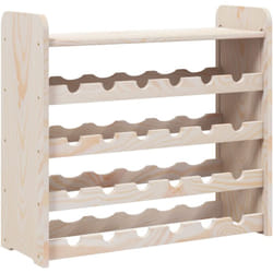 Casier range bouteilles étagère de rangement jusqu'à 24 bouteilles de vin 67,5 x 25 x 60 cm bois pin DEC024366