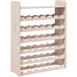 Décoshop26 - Casier range bouteilles étagère de rangement jusqu'à 36 bouteilles de vin et panneau supérieur 67,5 x 25 x 87 cm bois pin brun DEC024367