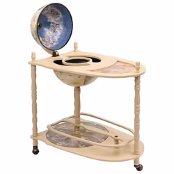 Globe bar support de vin autoportant globe 70 x 45 x 88 cm bois d eucalyptus vert et blanc DEC024445