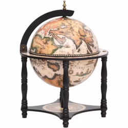 Cet élégant présentoir à vin de bar en forme de globe est un choix parfait pour ranger plusieurs bouteilles et verres. Il peu ...