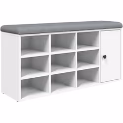 Gardez vos chaussures bien organisées et toujours à portée de main avec ce banc à chaussures ! Matériau robuste : le bois d'i ...