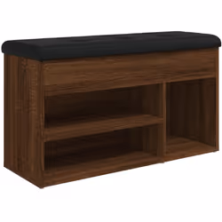Gardez vos chaussures bien organisées et toujours à portée de main avec ce banc à chaussures ! Matériau robuste : le bois d'i ...