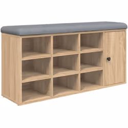 Gardez vos chaussures bien organisées et toujours à portée de main avec ce banc à chaussures ! Matériau robuste : le bois d'i ...