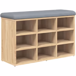 Gardez vos chaussures bien organisées et toujours à portée de main avec ce banc à chaussures ! Matériau robuste : le bois d'i ...