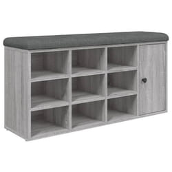 Banc de rangement à chaussures - DEC024934 - Gris sonoma - 102 x 32 x 50 cm - Bois dingénierie - Confortable