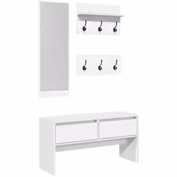 Créez un environnement chaleureux et accueillant à côté de votre porte avec cet ensemble de meubles de couloir ! Matériau sta ...