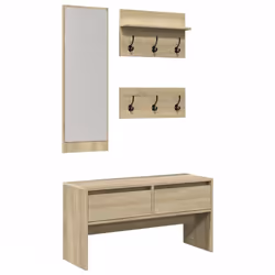 Créez un environnement chaleureux et accueillant à côté de votre porte avec cet ensemble de meubles de couloir ! Matériau sta ...