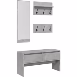 Créez un environnement chaleureux et accueillant à côté de votre porte avec cet ensemble de meubles de couloir ! Matériau sta ...