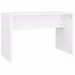Tabouret de coiffeuse - Blanc - Bois dingénierie - 70 x 35 x 45 cm - Design contemporain - Montage facile