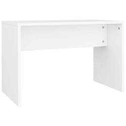 Tabouret de coiffeuse - Blanc - Bois dingénierie - 70 x 35 x 45 cm - Design contemporain - Montage facile