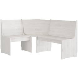 Banc d'angle avec dossier pour cuisine ou salle à manger 151 cm bois de pin blanc DEC025003