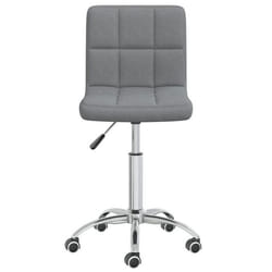 Chaise tabouret - DEC - DEC025081 - Tissu gris clair - Réglable en hauteur - Pivotant 360°