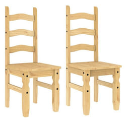 Set de chaises - DEC - Lot de 2 - Bois massif de pin - 42 x 47 x 107 cm - Intérieur