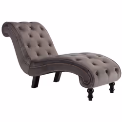 Mettez en valeur votre espace de vie existant avec cette chaise longue de grand style ! Dotée d'un épais rembourrage en velou ...