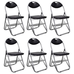 Chaises pliantes - DEC026290 - Lot de 6 - Acier et PVC - Design contemporain - 120 kg max