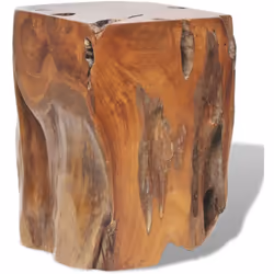 Ce tabouret unique, fait de teck massif en un bloc, exsude un charme rustique et est un véritable attrait. Le tabouret peut é ...