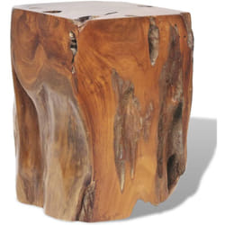 Tabouret assise support de plantes 30 x 30 x 40 cm en bois de teck massif brun DEC026334