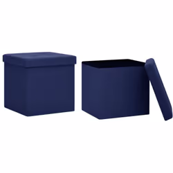 Ces tabourets de rangement pliables polyvalents et doux présentent un design douillet qui conviendront à tout décor intérieur ...