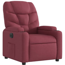 Décoshop26 - Fauteuil relax tv fonction d'inclinaison électrique très confortable en tissu rouge bordeaux DEC028533