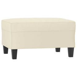 Repose pieds tabouret bout de lit 70 x 55 x 41 cm PVC creme DEC030163
