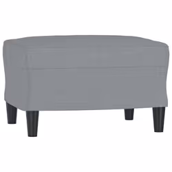 Repose pieds tabouret 60 x 50 x 41 cm en tissu gris DEC030227