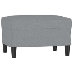 Repose pieds tabouret 60 x 50 x 41 cm en tissu gris DEC030227