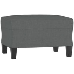 Repose-pieds tabouret bout de canapé 60 x 50 x 41 cm tissu gris DEC030301