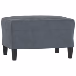 Repose-pieds tabouret - DEC030307 - Velours gris - 60 x 50 x 41 cm - Design contemporain - Confortable et stable