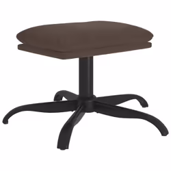 Repose pieds tabouret 60 x 60 x 36 cm tissu microfibre gris contreplaque et metal DEC030317