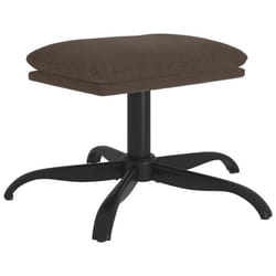 Repose pieds tabouret 60 x 60 x 36 cm tissu microfibre gris contreplaque et metal DEC030317